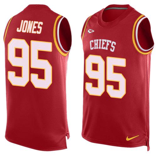 Nike Chiefs #95 Chris Jones Red Team Color Men's Stitched NFL Limited Tank Top Jersey